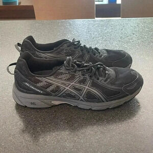 Size 11 - ASICS Gel Venture 6 Black Mens Running Shoes
